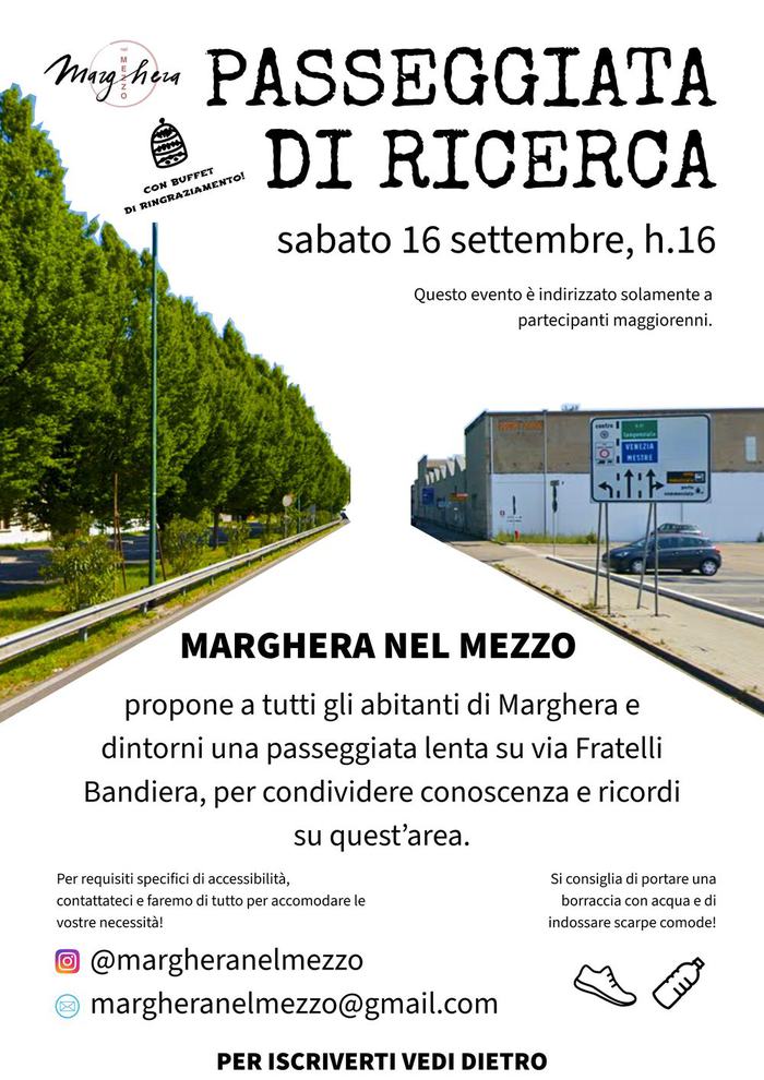 Volantino di una passeggiata di ricerca, fronte
