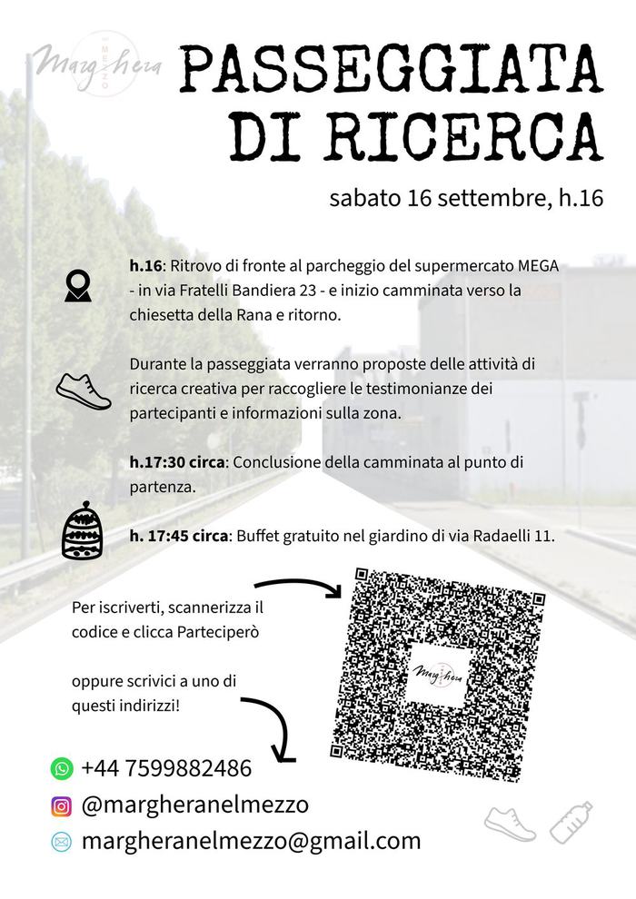 Volantino di una passeggiata di ricerca, retro